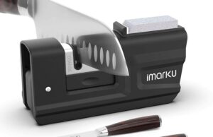 2-Stage Folding Kitchen Knife Sharpeners with Sharpening Stone | imarku