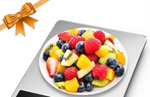 Review of TICWELL Food Scale 33lb Digital Kitchen Scale Weight Grams Oz for Cooking Baking Multifunction Food Scale 1gPrecise Graduation 5 Units LCD Display Screen Touch, Stainless Steel