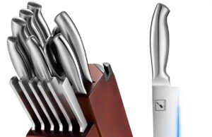 15-Piece German Knife Set with Block | Hollow Handle | Dishwasher Safe | imarku