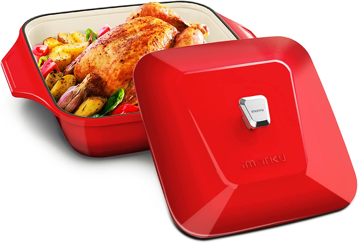 Review of Best Dutch Oven Enameled Cast Iron Dutch Oven Red Color 3