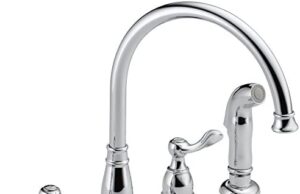 Review of Delta Faucet Windemere 2-Handle Kitchen Sink Faucet with Side Sprayer in Matching Finish, Chrome 21996LF