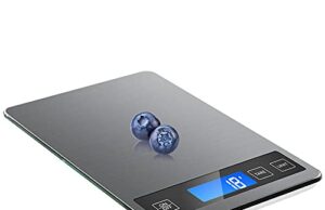 Review of Rechargeable Kitchen Scale, COZYAGE 33lb Kitchen Scale for Cooking/Baking/Diet, Digital Food Scale with 5 Units, 1g/0.1oz Precise Graduation, Large LCD Screen (Grey)