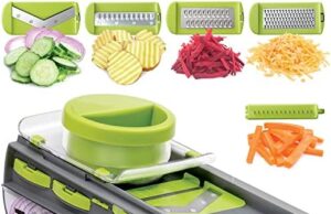 Review of Mueller Five Blade Mandoline Slicer – Premium Quality Multi Purpose and Adjustable Vegetable Slicer, Cutter, Shredder, Veggie Slicers for Fruits and Vegetables with Non-Slip Container