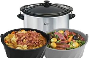 Review of Silicone Crock Pot Liner for 6 Quart Reusable Slow Cooker Liners (Black and Gray) 2Pcs