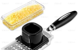 Review of Parmesan Cheese Grater with Container Zester Grater with Handle Garlic Grater Ginger Grater