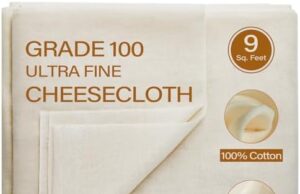 Review of eFond Cheesecloth, 9 Square Feet Grade 100 Cheese Cloths for Straining Reusable, Washable, Lint Free and Ultra Fine Mesh Unbleached Pure Cotton Cheese Cloths for Cooking with Hemmed 2 Edges (1 Yard)