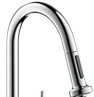 Review of hansgrohe Talis S² Chrome High Arc Kitchen Faucet, Kitchen Faucets with Pull Down Sprayer, Faucet for Kitchen Sink, Magnetic Docking Spray Head, Chrome 14877001