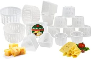 Review of 16 Pcs Soft Cheese Making Kit for Beginners – Small Cheese Molds – Cream Cheese Molds for Making Cheese – Molde Para Queso Fresco Casero – Paneer Maker Mold – Cheese Making Supplies №3