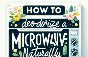 how to deodorize a microwave naturally